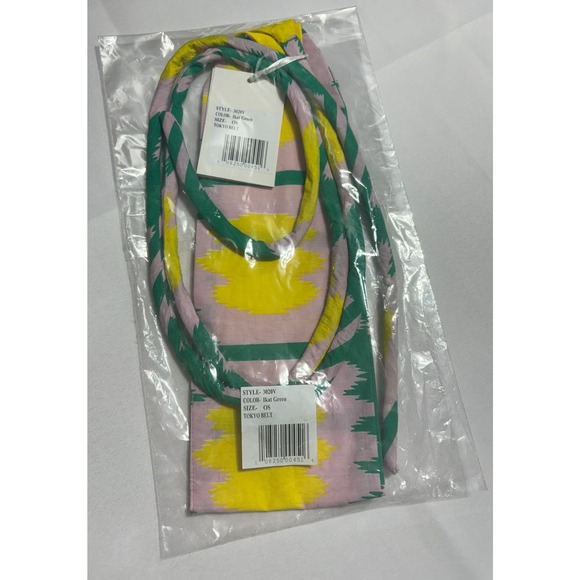 Oliphant NWT Tokyo Wrap‎ Belt Ikat Green